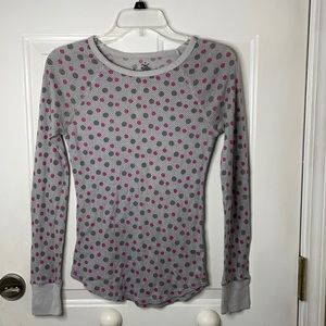 Gray polka dot light weight thermal